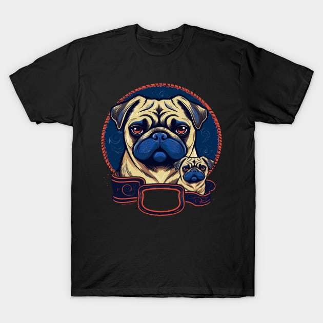 Pug Fathers Day T-Shirt by JH Mart